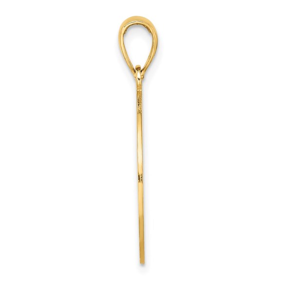 14k Yellow Gold Travel ST. GEORGE ISLAND with DOLPHINS Circle Charm Pendant - Picture 2 of 4